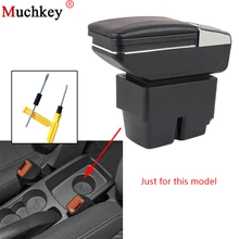 For Ford Fiesta 3 MK7 2009-2017 Car Armrest box Central Console Arm Rest Store content box cup holder ashtray Car Accessories armrest box for hyundai solaris 2 2017 central console arm store content box cup holder ashtray with rise and down function part