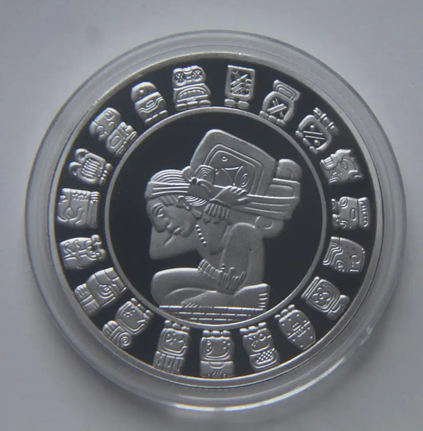 

40MM MAYA Yucatan Souvenir Coin MEDAL USA MEXICO AZTEC MAYAN Medal Souvenir Commemorative Coins Non-currency Art Craft