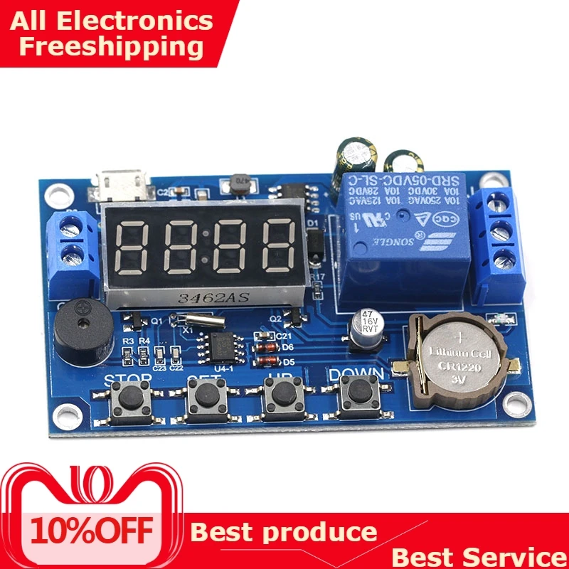 

DC 5V Real time Timing Delay Timer Relay Module Switch Control Clock Synchronization Multiple mode control Wiring diagram
