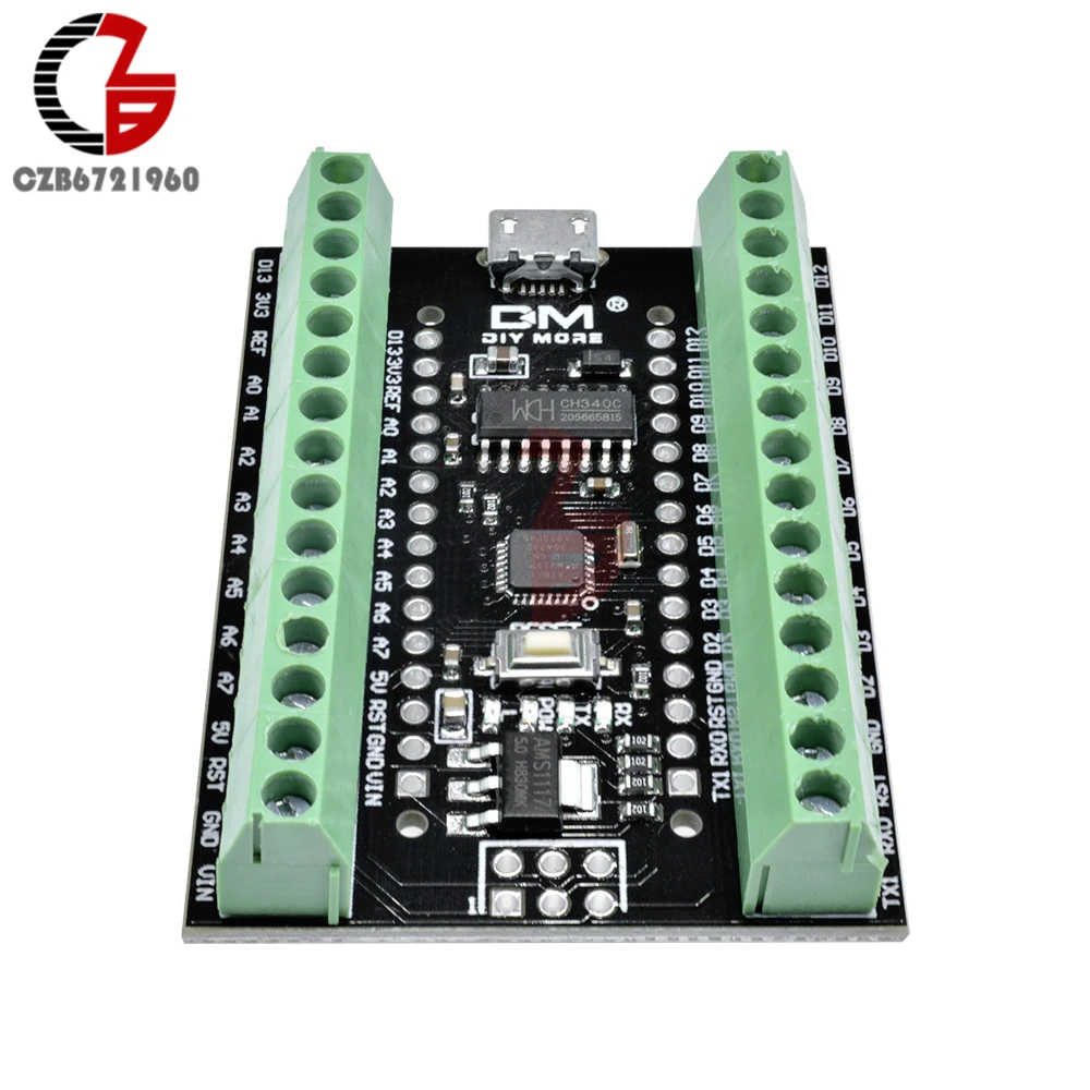 ATMEGA328P CH340G CH340 Nano V3.0 терминала щит адаптер расширения микроконтроллер платы Micro USB для Arduino UART