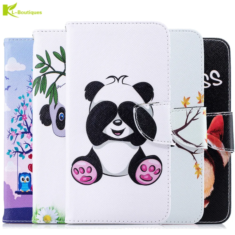 

For Samsung Galaxy J3 2016 Phone Case on For Fundas Samsung J310 J330 J530 J5 Pro 2017 EU Case Cartoon Panda Leather Cover Coque