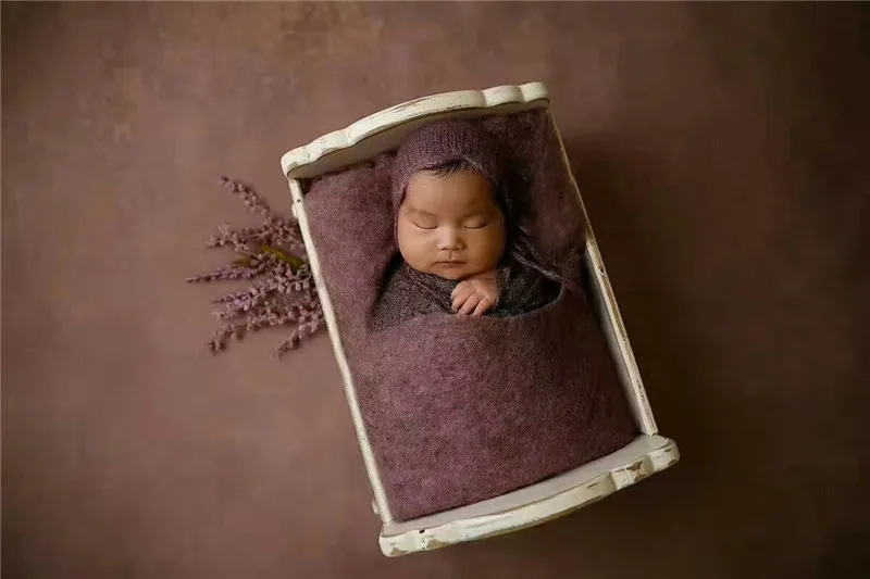 60*60 см новорожденных одеяло для фото Цветочный стиль шерсть флис одеяло для новорожденного фон для позирования мягкая корзина Stuffer реквизит
