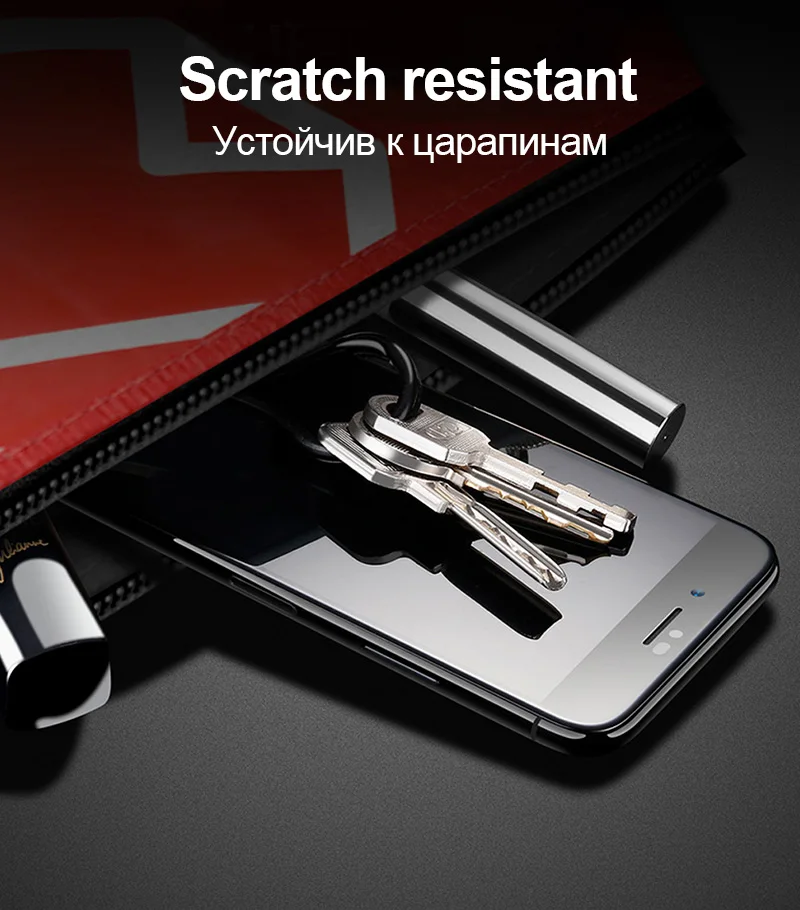 TOMKAS 5D Edge Protective Glass on the For iPhone 7 Glass Tempered Screen Protection For iPhone 6 6s 7 8 Plus Screen Protector