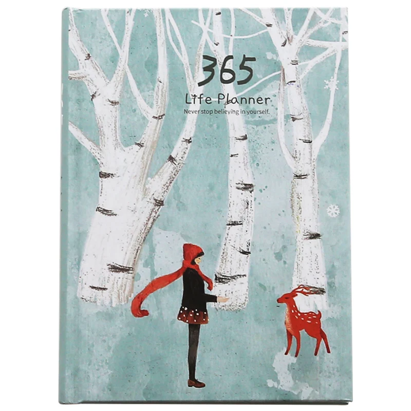 Jianwu милый мультфильм 365 день план книга Цвет внутренняя страница планировщик