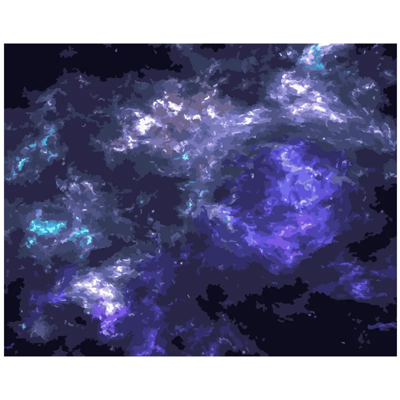 

Painting By Numbers DIY Dropshipping 40x50 50x65cm Fantasy Milky Way Nebula Scenery Canvas Wedding Decoration Art picture Gift