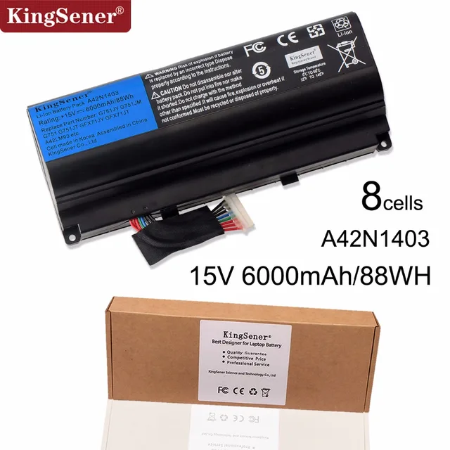 Best Offers KingSener Korea Cell A42N1403 Laptop Battery for ASUS ROG G751 G751JY G751JM G751JT GFX71JY GFX71JT A42LM9H A42LM93 4ICR19/66-2 Best Offers KingSener Korea Cell A42N1403 Laptop Battery for ASUS ROG G751 G751JY G751JM G751JT GFX71JY GFX71JT A42LM9H A42LM93 4ICR19/66-2