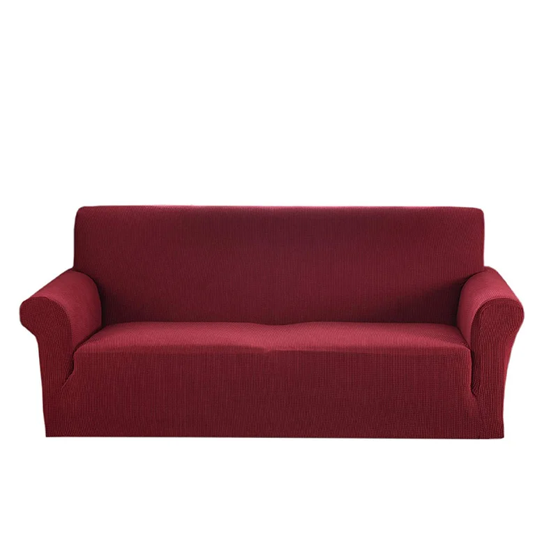 Жаккардовые чехлы для диванов из спандекса, кресла для гостиной, чехлы для диванов, секционные Чехлы, защита мебели, универсальные эластичные Чехлы SC050 - Цвет: burgundy