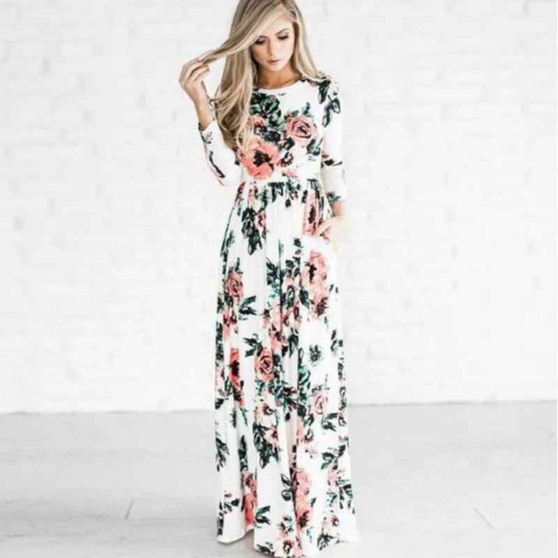 2019 hot sales women o-neck long sleeve long summer casual dress plus size vintage maxi dress with pockets 2019 hot sales women o-neck long sleeve long summer casual dress plus size vintage maxi dress with pockets