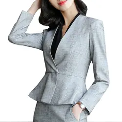 Мода 2019 г. Slim Fit для женщин Блейзер Куртки s Белый дамы офисная куртка элегантный женский скрытая кнопка плюс размеры 4XL
