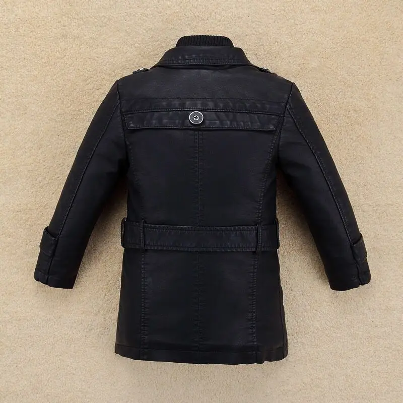 Jackets For Boy Faux Wool Coat For Boys Leather Jacket Children Kids Leather Jacket For Trench Coats Military Baby Clothes  3