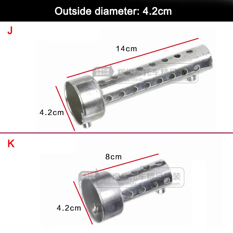 MTCLUB Universal Motorcycle Exhaust Muffler Adjustable Silencer DB Killer Catalyst Silencers  35mm 42mm 45mm 48mm 60mm (5)