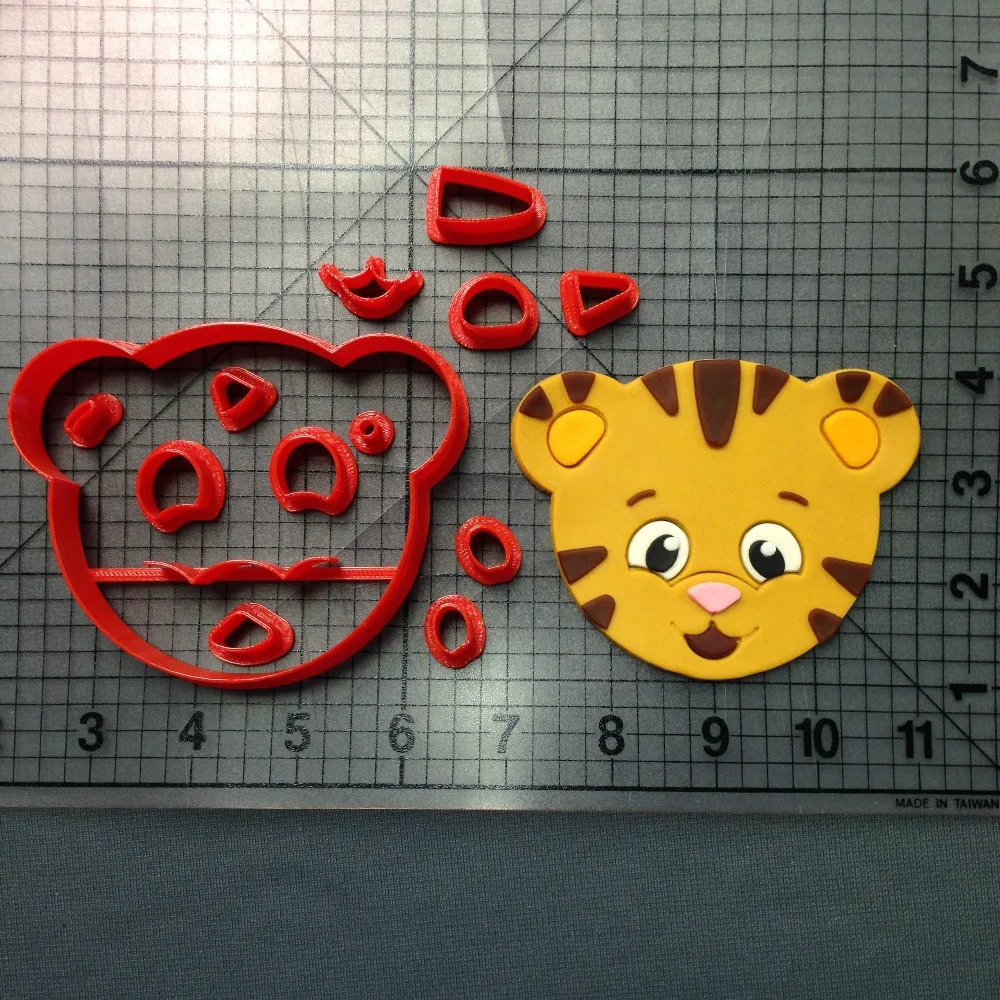 

Custom Made 3D Printed Cartoon Daniel Tiger Cookie Cutter Set Fondant Cupcake Top Cookie Cutter Set For Cake Decorating Tools