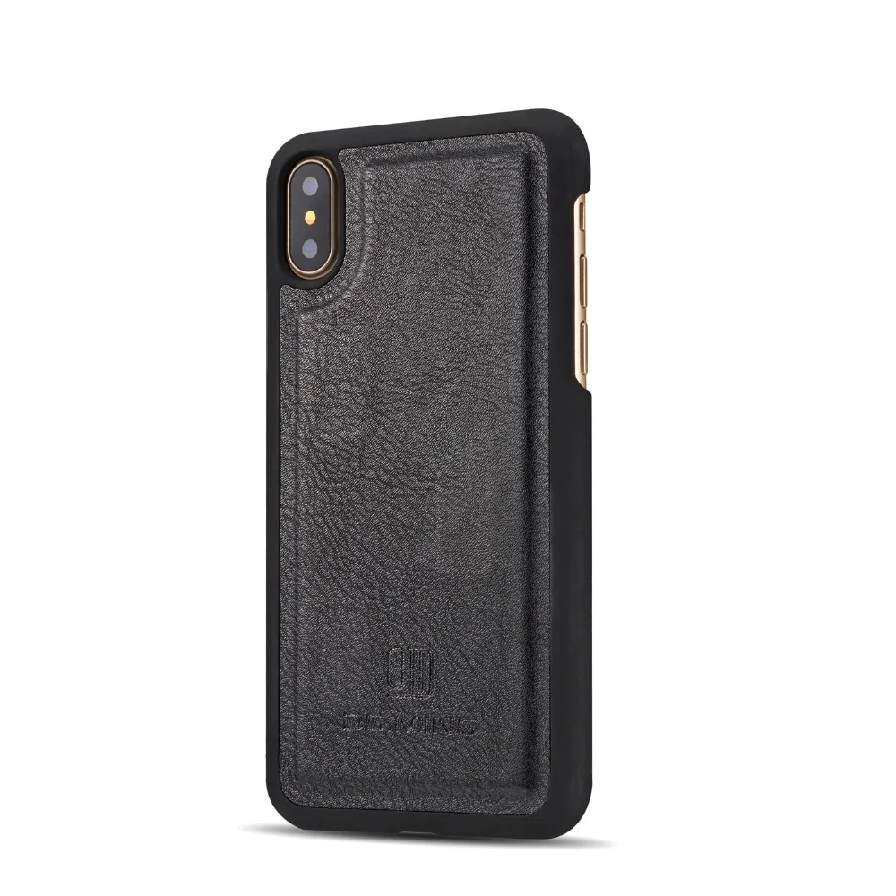 DG Ming съемный 2 в 1 винтажный кожаный флип-чехол-кошелек для iphone XR с 3 картами для IPhone X с кнопкой