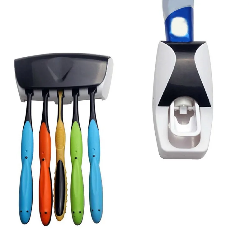 2pcs/set Creative Automatic Lazy Toothpaste Dispenser Plastic