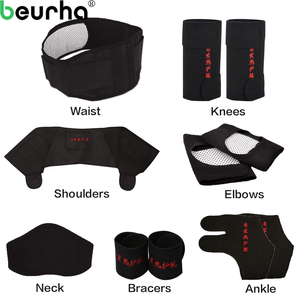 

Beurha 11PCS Self-heating Tourmaline Belt Magnetic Therapy Neck Shoulder Posture Correcter Knee Support Brace Massager Products