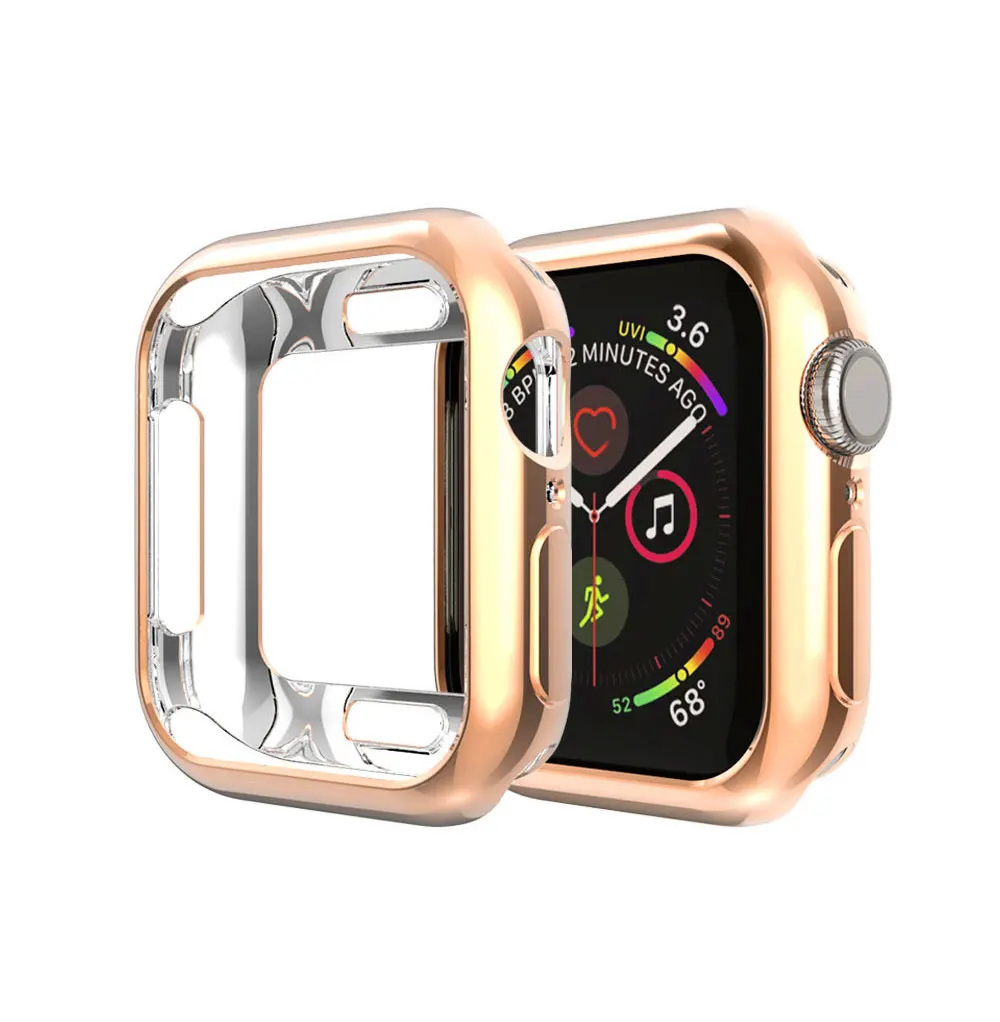 Защитный чехол для Apple Watch 4, 44 мм, iWatch band 3, 42 мм, 38 мм, 40 мм, 360 градусов, защита от падения, ТПУ, силиконовый защитный чехол