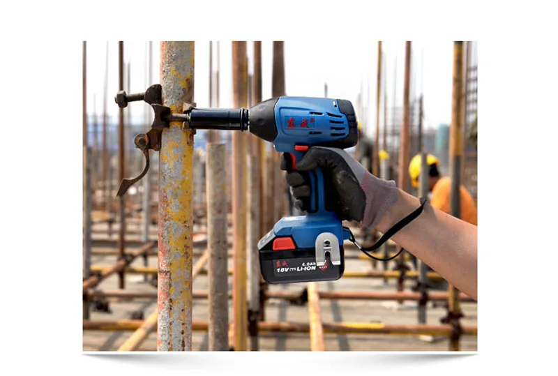 Dongcheng 18V Li-ion 0-2200r/min 4.0Ah 230N.m Electric Impact Wrench Car Tyre Wheel Wrench Cordless Drill