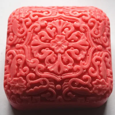 

Flower Pattern manual Salt soap molds / silicone mold / Square Handmade Craft Casting Mould