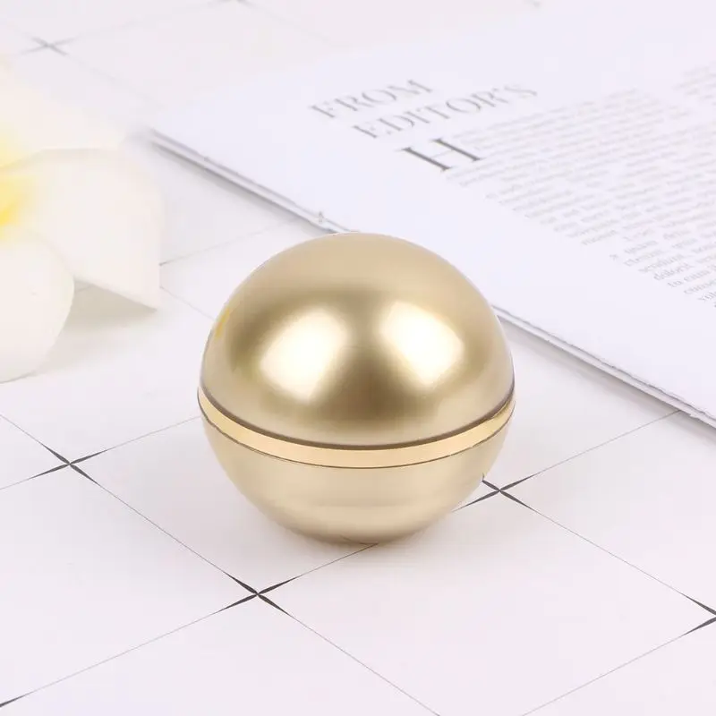 

Luxury Sphere Cream Container Golden Jar cosmetic Acrylic Smaple Pot Ball Bottle
