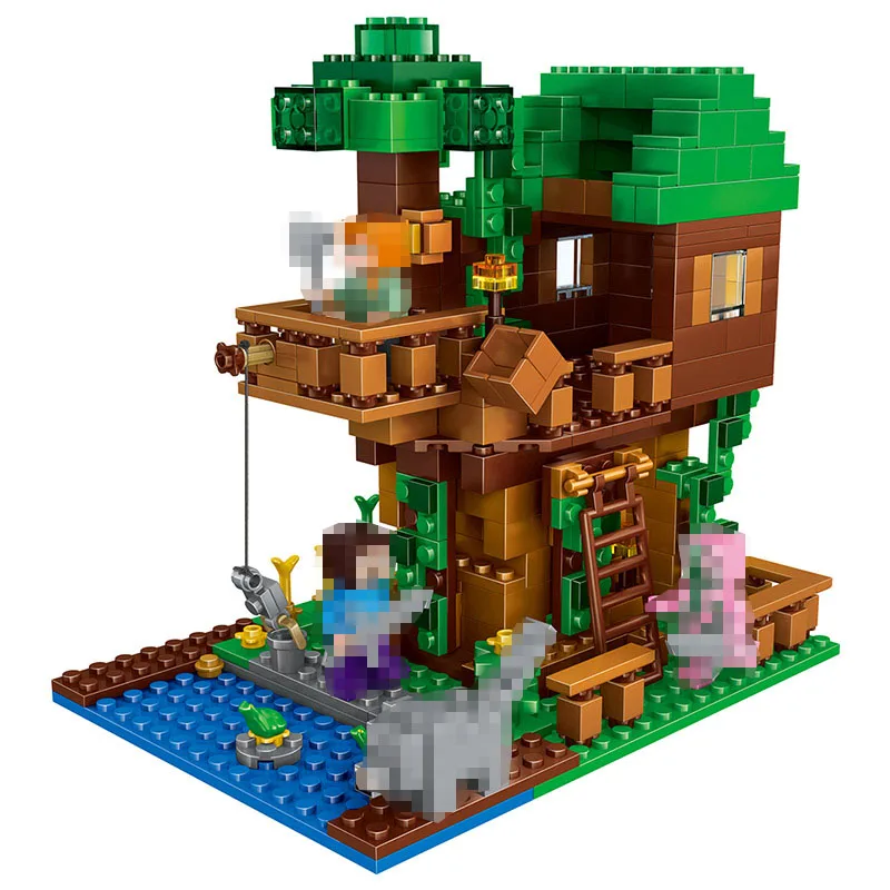 

Minecrafted 406pcs Classic Tree House My World Model Figures Building Blocks Bricks Kids Educational Toys For Children Gift