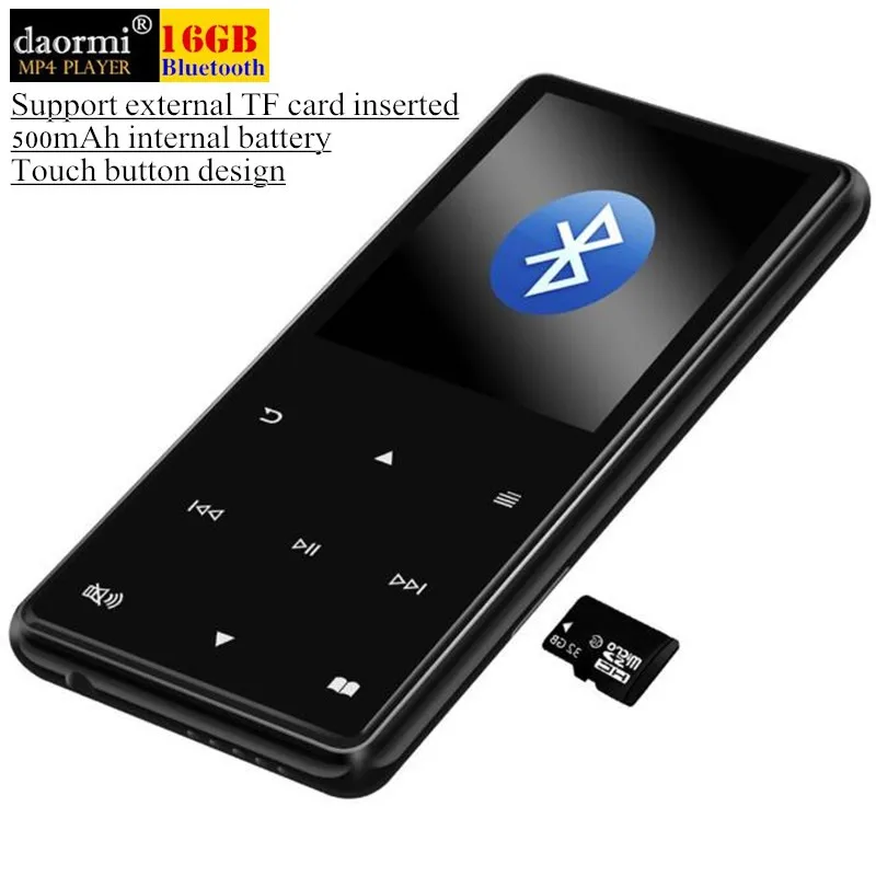 

2.4" TFT Screen 8GB/16GB Bluetooth 4.1 MP3 Player HiFi MP4 Player Sport Mini Walkman Speaker FM Recorder Pen,Support TF/SD Slot