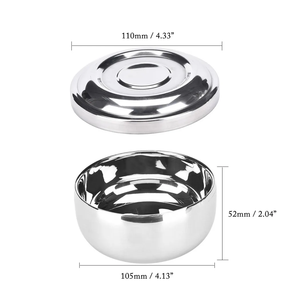 Grandslam 2в1 Чаша для бритья из нержавеющей стали с крышкой для влажного бритья кружка для мыла+ козье молоко бритье мыло для мужчин Парикмахерская прямая бритва
