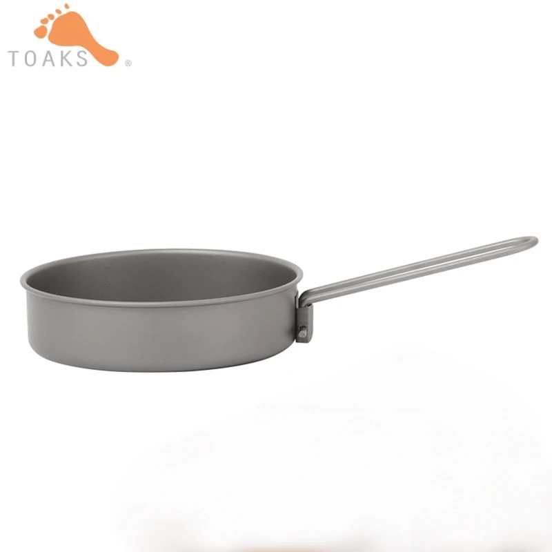 TOAKS набор посуды сверхлегкий титановый горшок Сковорода для кемпинга походов Титановая посуда для пикника 1100 мл CKW-1100