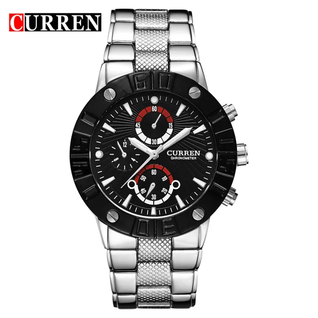 

CURREN Top Brand Business Men Male Luxury Watch Casual Full steel Wristwatches Fashion Quartz Watches relogio masculino 8006