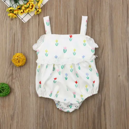 

Newborn Kid Baby Girl Lace Floral Romper princess fashion Comfortable Bodysuit Sunsuit Clothes Outfit