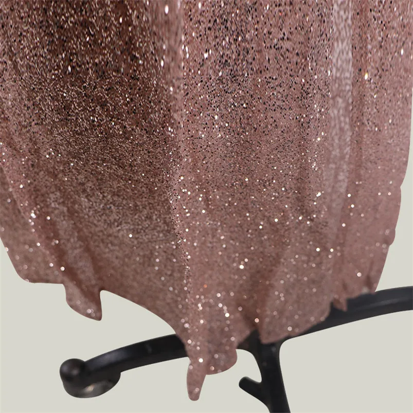 Party Ball Gown Sexy Gold Evening Bridesmaid Women Sequin Prom V Neck Long Dress One Shoulder Floor-Length pin up dress F25 (6)