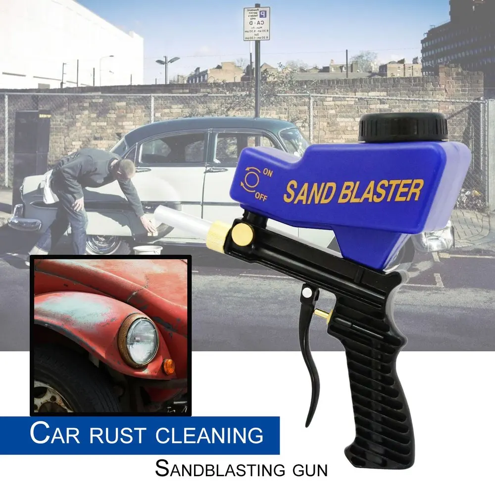 

HOTGravity Feed Sandblasting Gun Air Sandblast Portable Speed Blaster Sand Spray Gun for Rust Removing Sandblaster