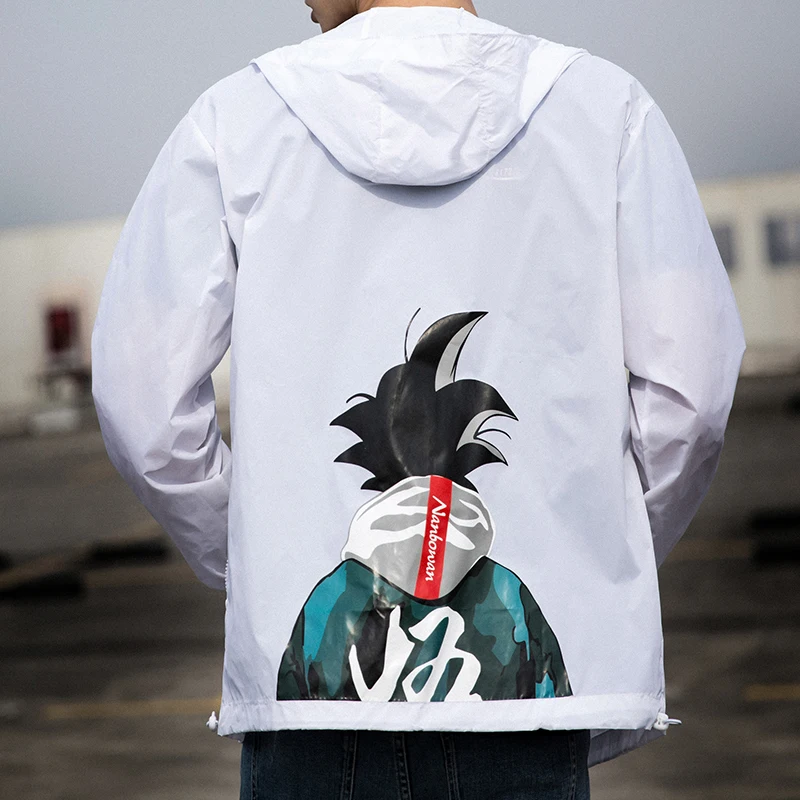 Jacket Men 2019 Summer New Sun Protection Clothing Jacket Cartoon Anime Print Men Women Hooded Casual Loose Bomber Jacket Jacket Men 2019 Summer New Sun Protection Clothing Jacket Cartoon Anime Print Men Women Hooded Casual Loose Bomber Jacket