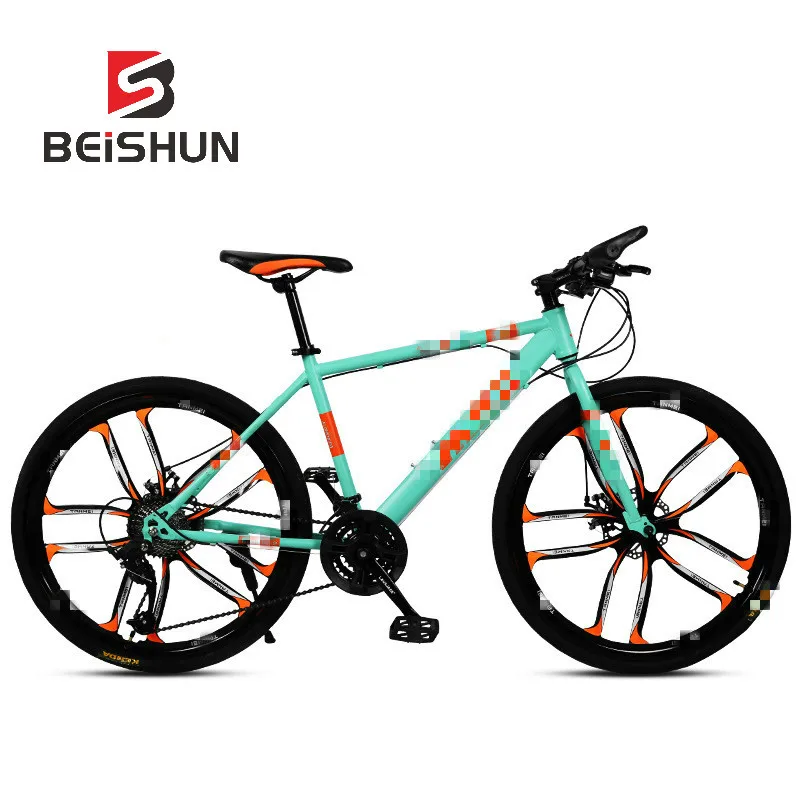 Adult Mountain Bike 26 Inch Speed Shift Double Disc Brakes Ten Knife Wheel Bicycle Male and Female Students Bicycle