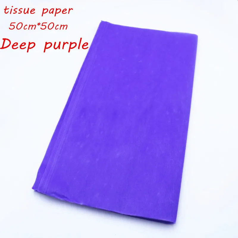38 шт./лот, одноцветная тканевая бумага, оберточная волоконная текстура, накидки с цветочным узором, DIY, Цветочная упаковочная бумага, Рождественская оберточная бумага, подарочная бумага - Цвет: Deep purple