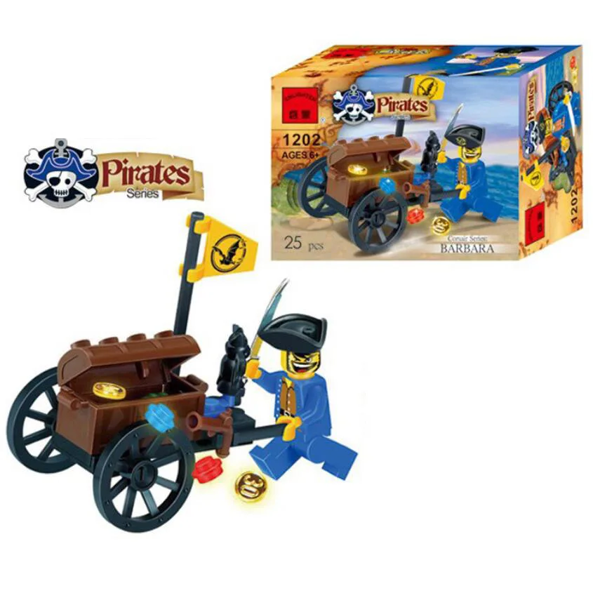 Пираты из серии Caribbean череп пиратский корабль капитан совместимые строительные блоки игрушки подарки Детские игрушки - Цвет: Светло-желтый