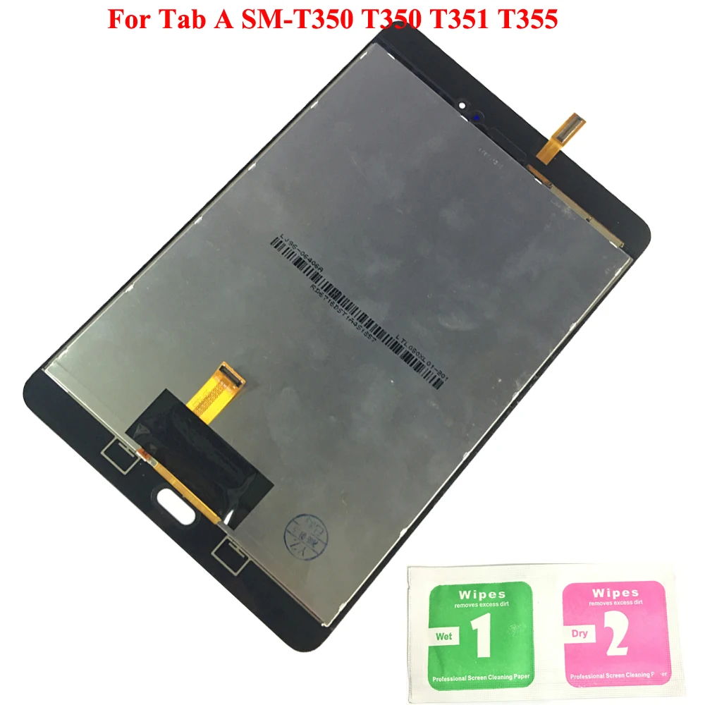 Offerte Nuovo Display LCD Touch Screen Digitizer Sensori Assemblea Pannello di Ricambio Per Samsung Galaxy Tab UN SM T350 T350 T351 T355