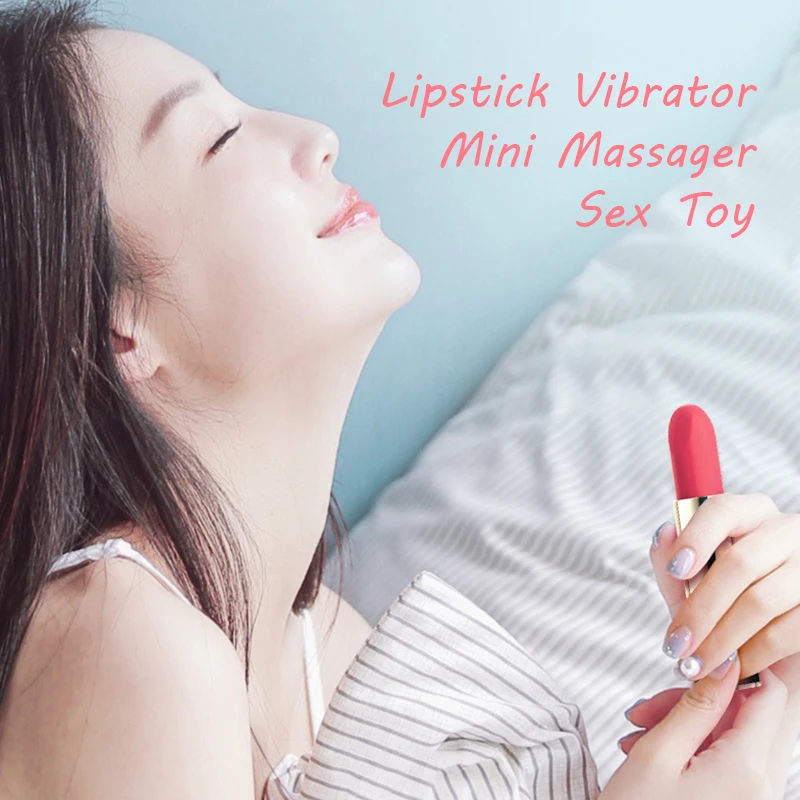 Lipstick Vibrator Massager for Woman Waterproof Dildo 10 Speed G Spot Massage Sex Toy Portable & Mute AAA Battery Power