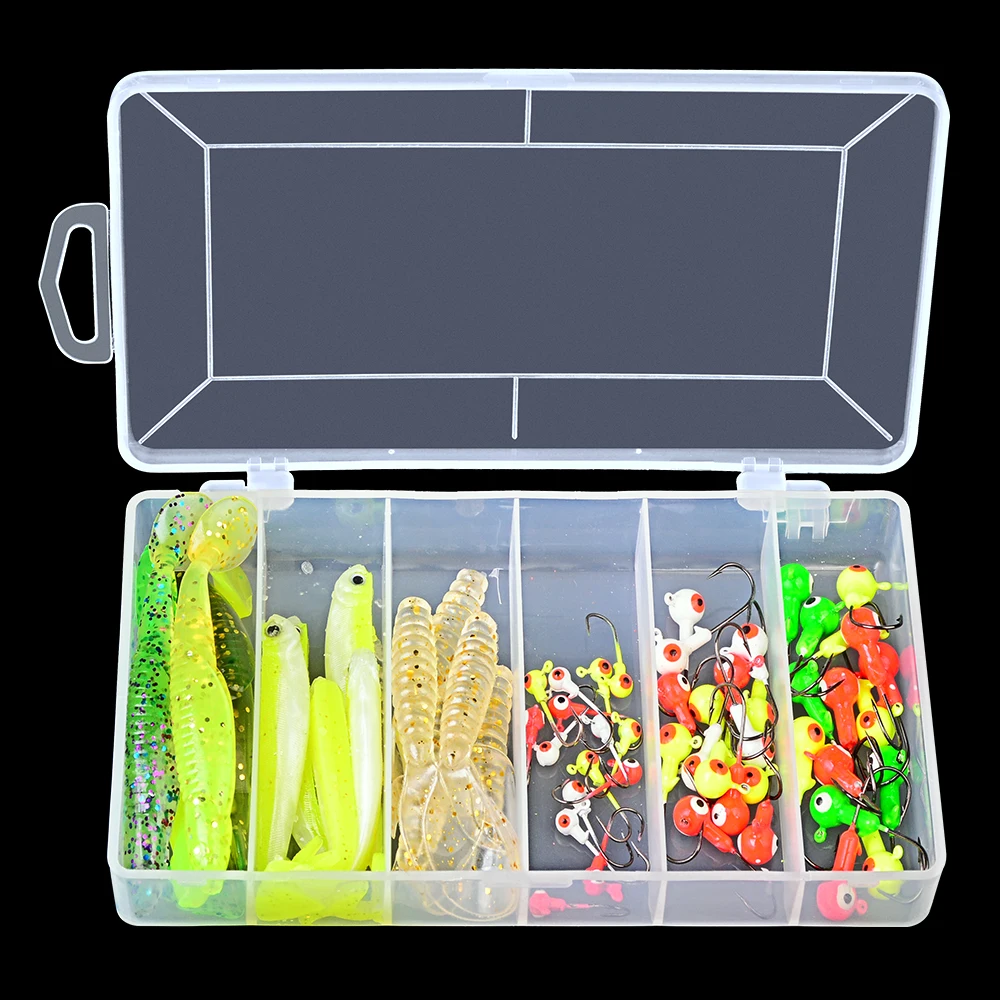 New best price fishing tackle 13pc mixed soft lures Eye 60pcs Mixed