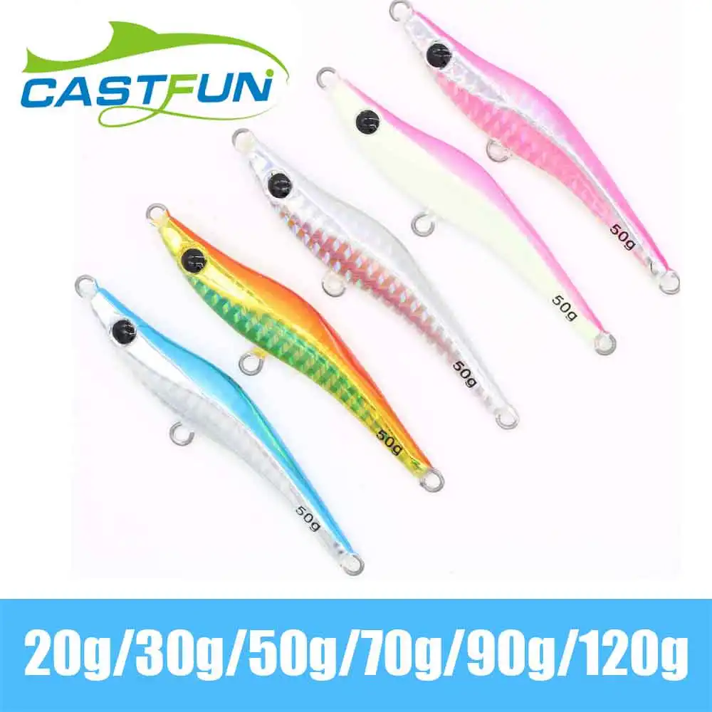 

Castfun Saltwater Metal Jigging Lure Shrimp Shape Slow Jig 5pcs/lot 20g 30g 50g 70g 90g 120g