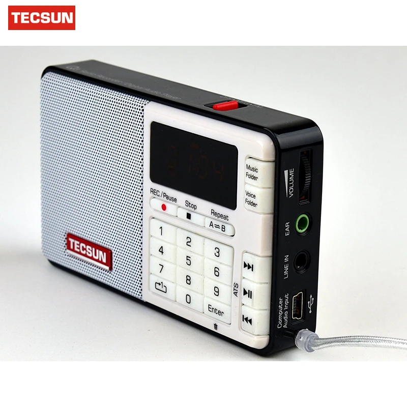 TECSUN Q3 FM стерео Карманный Размеры Регистраторы MP3 плеер радио FM 76-108