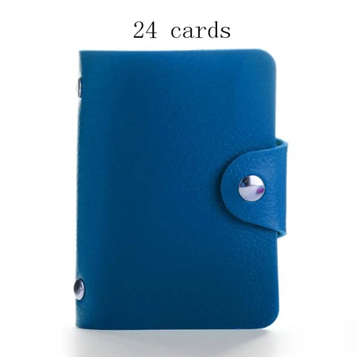 ETya для женщин и мужчин бизнес кредитный держатель для карт кошелек сумка кожаная Имя Id держатель для карт Сумки Чехол кошелек - Цвет: Blue