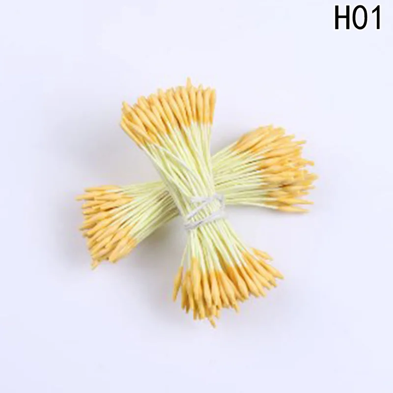 Смешанные Двойные головки DIY искусственный мини жемчуг цветок Stamen Pistil цветочные тычинки 140 шт./лот