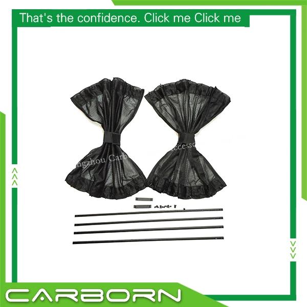

Adjustable Universal Side Window Car Curtain Sun Shade UV Protection Mesh Fabric Sheet- 2pcs
