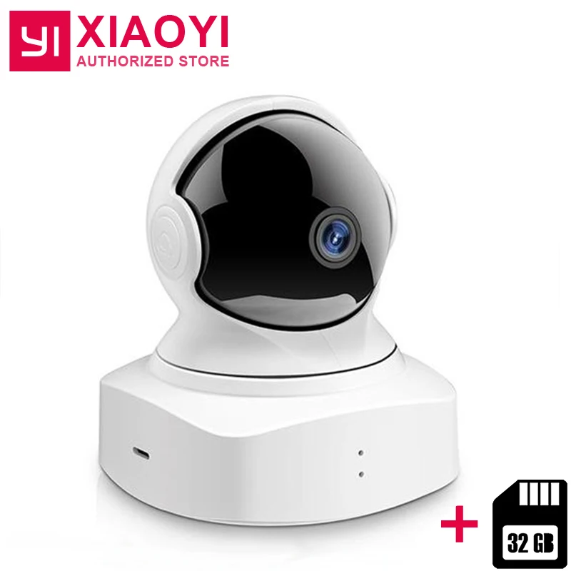 YI облачная купольная камера + 32 Гб SD карта беспроводная Wifi