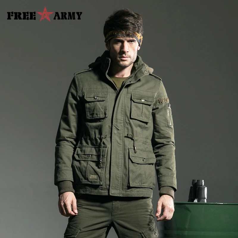 Fashion Men's Trench Coat Army Green Military Windproof