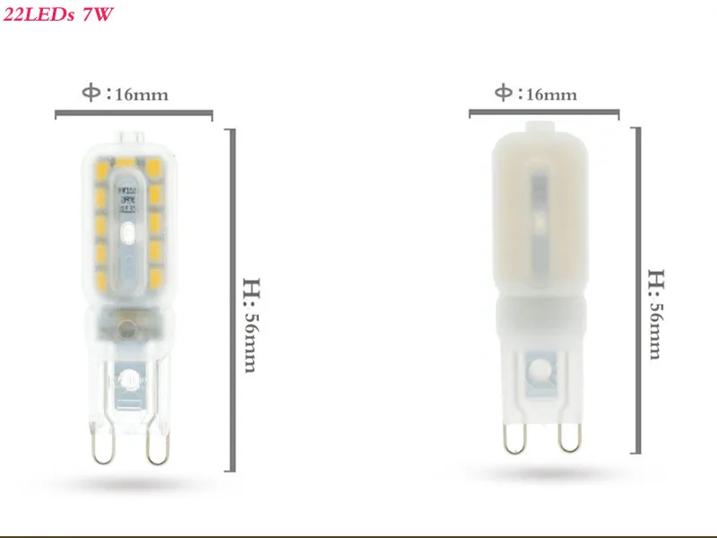 5X G9 светодиодный светильник 5 W 7 W 9 W мини-светодиодная лампа AC 220 V SMD2835 прожектор люстра высокое качество освещения замена галогеновым лампам