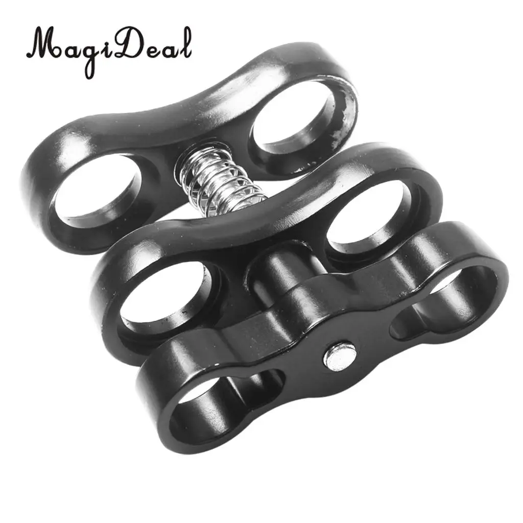 2Pcs Scuba Diving Underwater Camera Torch Ball Joint Butterfly Clip Arm Clamp Mount for Connecting Strobe/Video Light to Housing