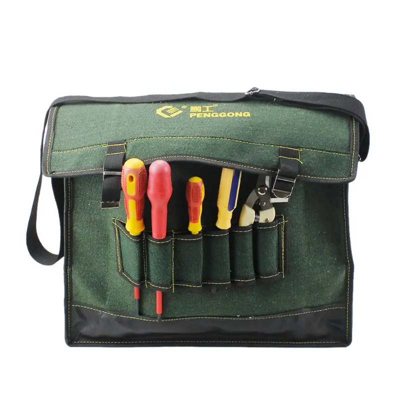 

Electrician Hardware Toolkit Shoulder Bag Waterproof Oxford Cloth Multi Organize Pockets Storage Pouch Portable Worker Accessory