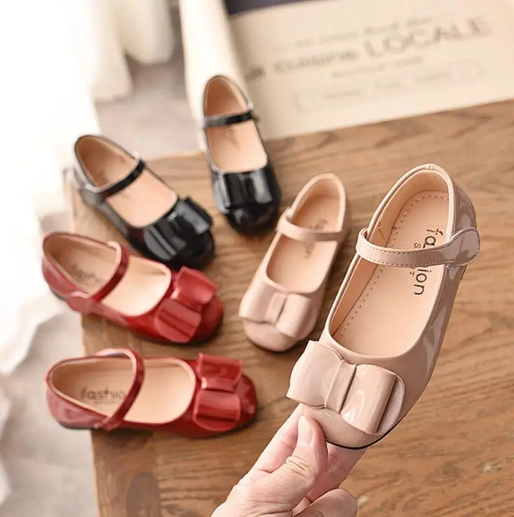 

Spring autumn Children girls bowknot shoes Girls princess Shoes Flat casual Shoes 26-36 3colors YM1803 TX07