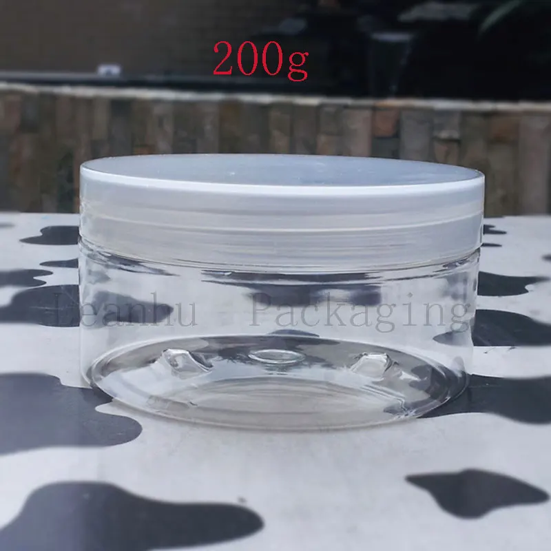 Clear Empty Plastic Cream Jar With Screw Cap,Empty Cosmetic Containers